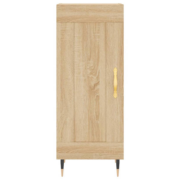 vidaXL Hoge kast 34,5x34x180 cm bewerkt hout sonoma eikenkleurig