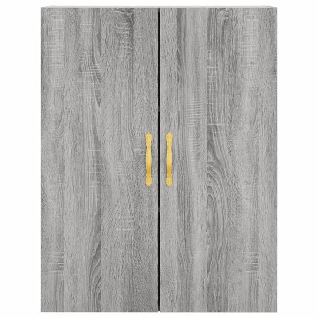 vidaXL Hoge kast 69,5x34x180 cm bewerkt hout grijs sonoma eikenkleurig