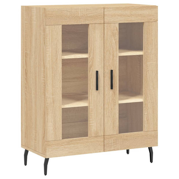 vidaXL Hoge kast 69,5x34x180 cm bewerkt hout sonoma eikenkleurig