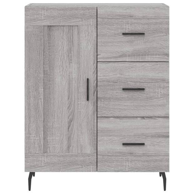 The Living Store Dressoir - 69.5 x 34 x 90 cm - Grijs Sonoma Eiken