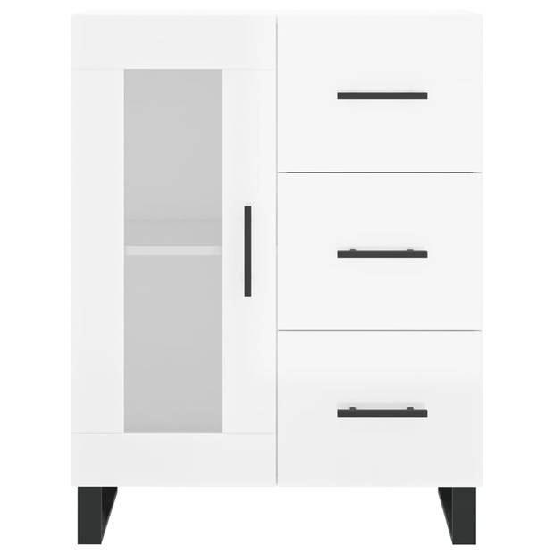 The Living Store Dressoir Classic - 69.5 x 34 x 90 cm - Hoogglans Wit