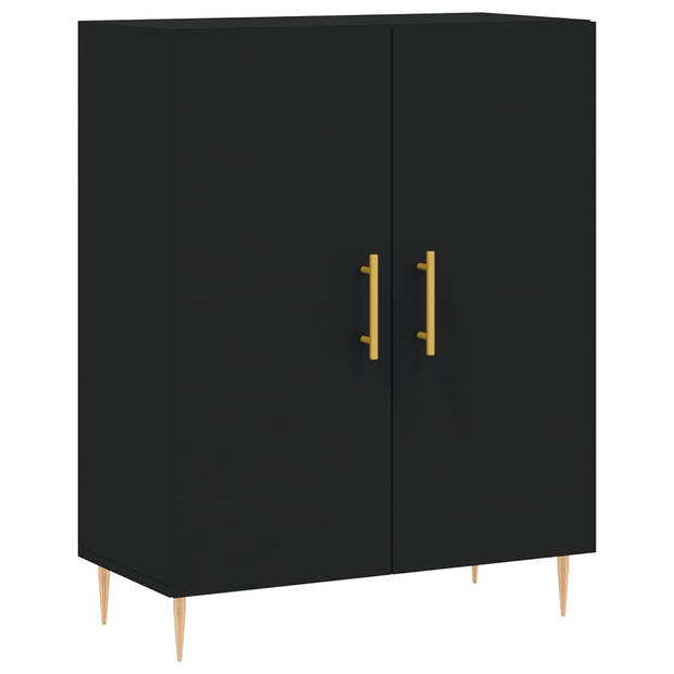 The Living Store Dressoir - Klassiek - Zwart - 69.5 x 34 x 90 cm