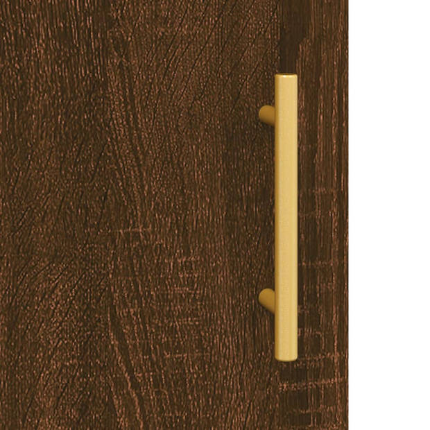 vidaXL Hoge kast 69,5x31x115 cm bewerkt hout bruin eikenkleur