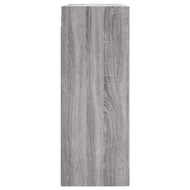 vidaXL Wandkast 69,5x34x90 cm bewerkt hout grijs sonoma eikenkleurig