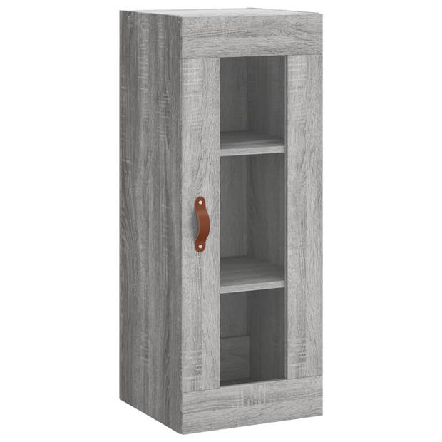 vidaXL Hoge kast 34,5x34x180 cm bewerkt hout grijs sonoma eikenkleurig