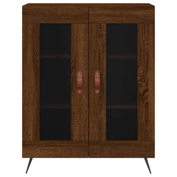 vidaXL Hoge kast 69,5x34x180 cm bewerkt hout bruin eikenkleur