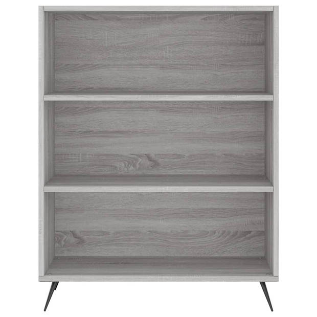 The Living Store Hoge Kast - Dressoir - Opzetkast - 69.5 x 34 x 180 cm - Grijs Sonoma Eiken