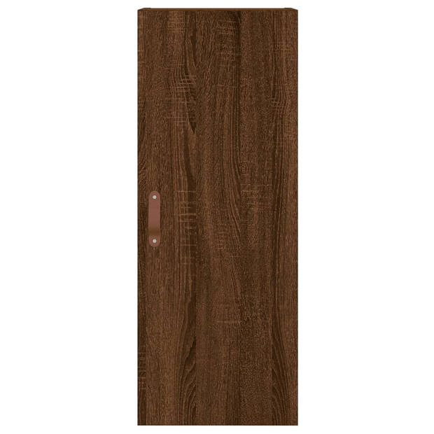 vidaXL Hoge kast 34,5x34x180 cm bewerkt hout bruin eikenkleur