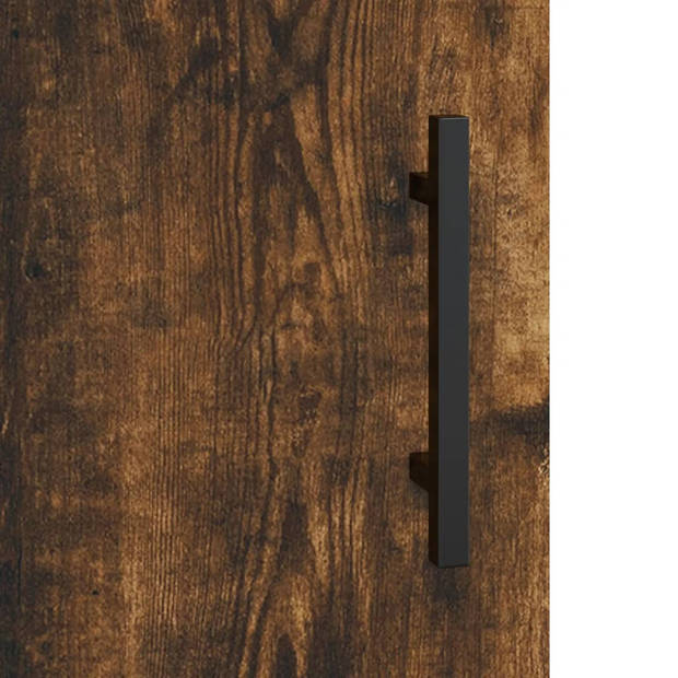 vidaXL Hoge kast 69,5x34x180 cm bewerkt hout gerookt eikenkleurig