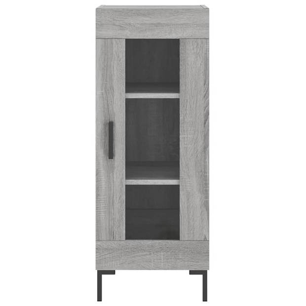 vidaXL Hoge kast 34,5x34x180 cm bewerkt hout grijs sonoma eikenkleurig