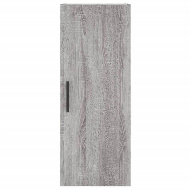 vidaXL Hoge kast 34,5x34x180 cm bewerkt hout grijs sonoma eikenkleurig