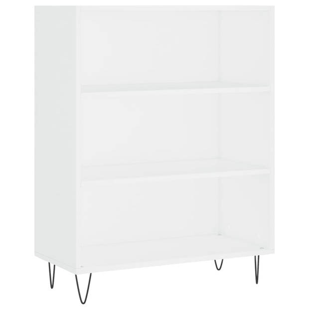 The Living Store Boekenkast Metaal - 69.5 x 32.5 x 90 cm - Wit