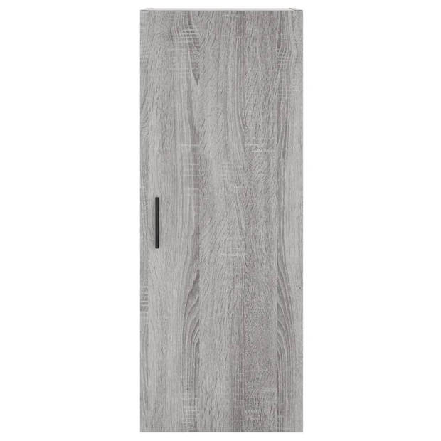 vidaXL Hoge kast 34,5x34x180 cm bewerkt hout grijs sonoma eikenkleurig