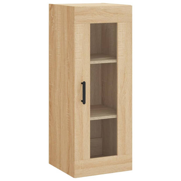 vidaXL Hoge kast 34,5x34x180 cm bewerkt hout sonoma eikenkleurig