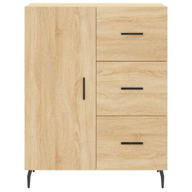 vidaXL Hoge kast 69,5x34x180 cm bewerkt hout sonoma eikenkleurig