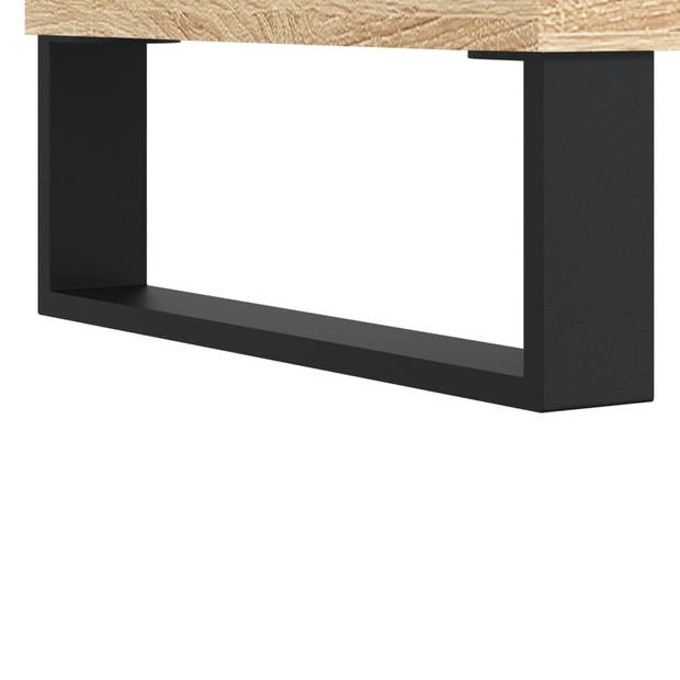 vidaXL Nachtkastjes 2 st 40x35x69 cm bewerkt hout sonoma eikenkleurig