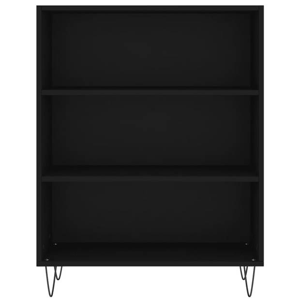 vidaXL Boekenkast 69,5x32,5x90 cm bewerkt hout zwart