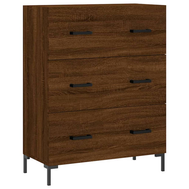 vidaXL Hoge kast 69,5x34x180 cm bewerkt hout bruin eikenkleur