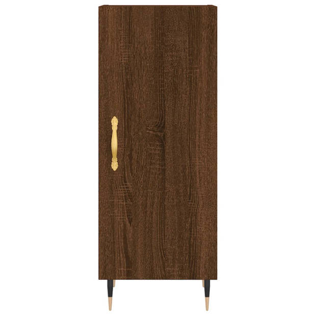 vidaXL Hoge kast 34,5x34x180 cm bewerkt hout bruin eikenkleur