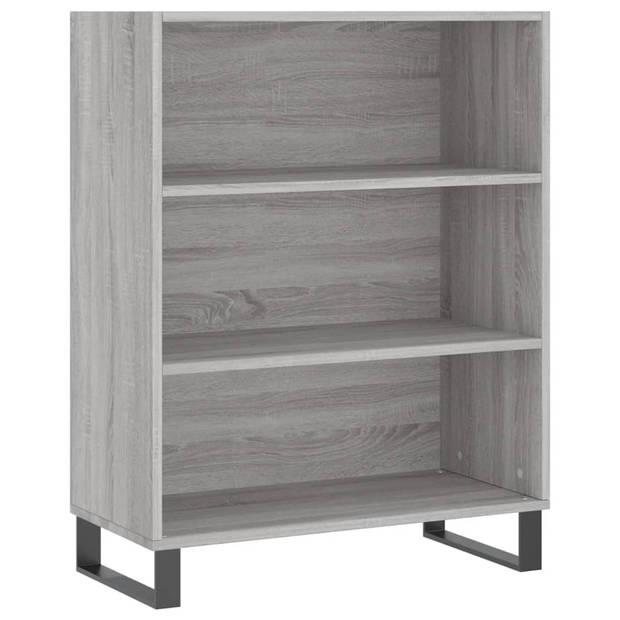 vidaXL Hoge kast 69,5x32,5x180 cm bewerkt hout grijs sonoma eikenkleur