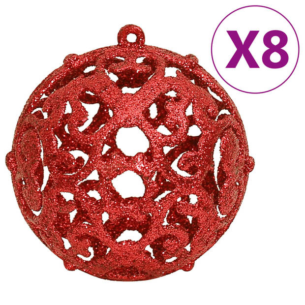 vidaXL 111-delige Kerstballenset polystyreen rood