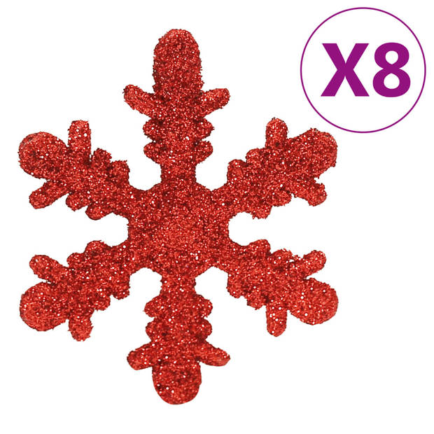 vidaXL 111-delige Kerstballenset polystyreen rood