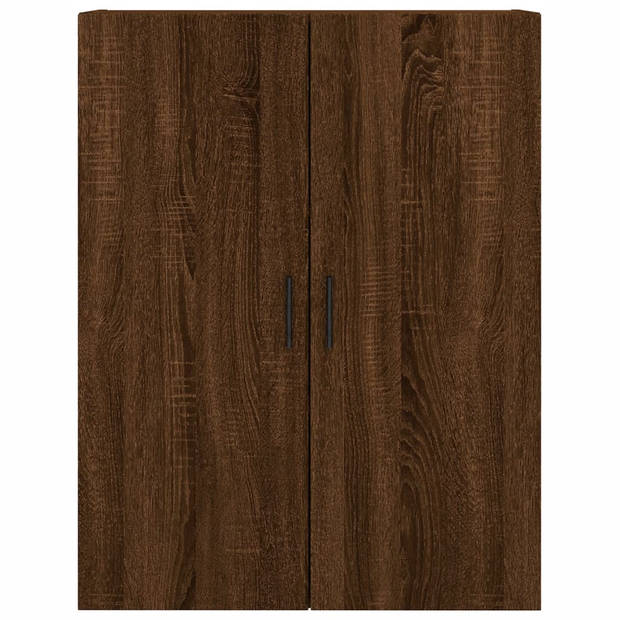 vidaXL Hoge kast 69,5x34x180 cm bewerkt hout bruin eikenkleur