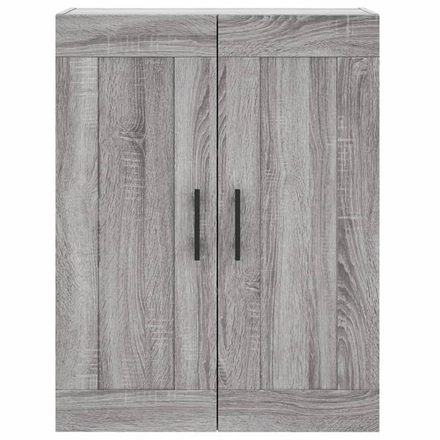 vidaXL Hoge kast 69,5x34x180 cm bewerkt hout grijs sonoma eikenkleurig