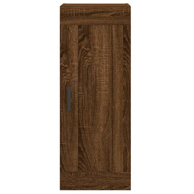 vidaXL Hoge kast 34,5x34x180 cm bewerkt hout bruin eikenkleur