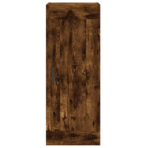 vidaXL Hoge kast 34,5x34x180 cm bewerkt hout gerookt eikenkleurig