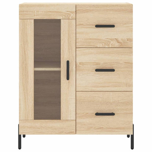 vidaXL Hoge kast 69,5x34x180 cm bewerkt hout sonoma eikenkleurig