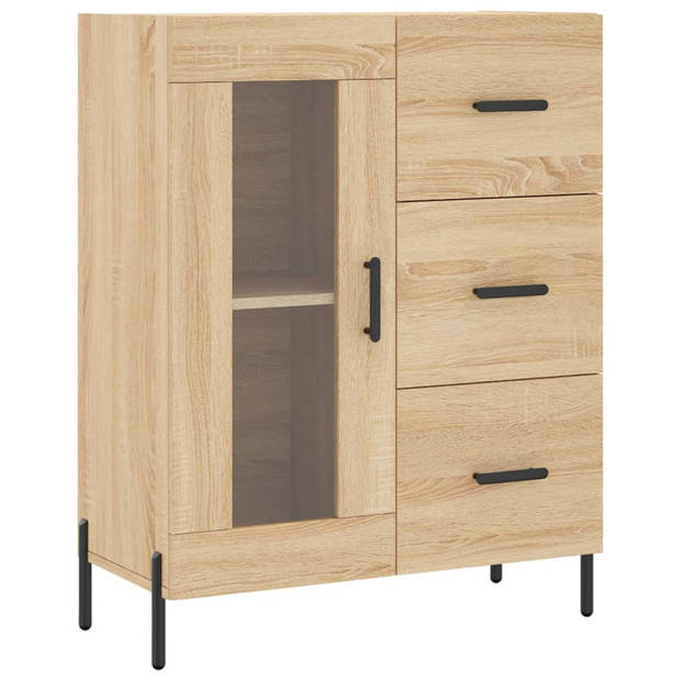 vidaXL Hoge kast 69,5x34x180 cm bewerkt hout sonoma eikenkleurig