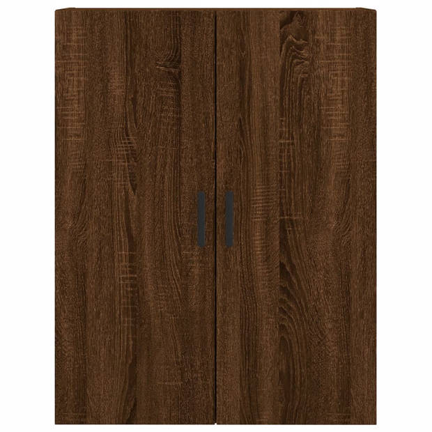 vidaXL Hoge kast 69,5x34x180 cm bewerkt hout bruin eikenkleur