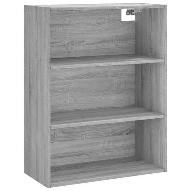 The Living Store Opbergkast Dressoir 69.5x34x180 cm - Grijs Sonoma Eiken - Duurzaam Materiaal