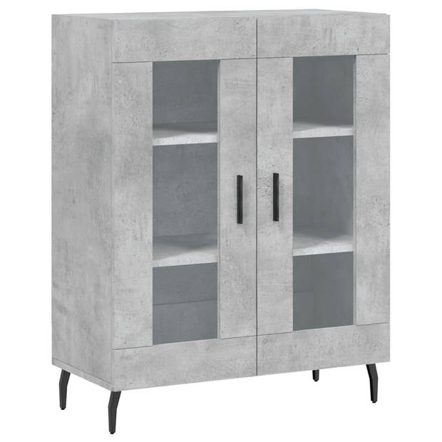 The Living Store dressoir Vintage - Kast - 69.5 x 34 x 90 cm - Betongrijs