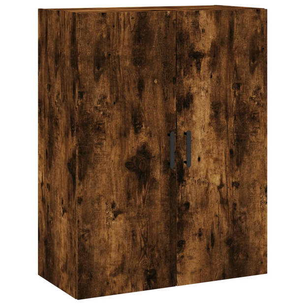 vidaXL Hoge kast 69,5x34x180 cm bewerkt hout gerookt eikenkleurig