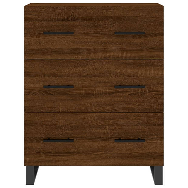 vidaXL Dressoir 69,5x34x90 cm bewerkt hout bruin eikenkleur