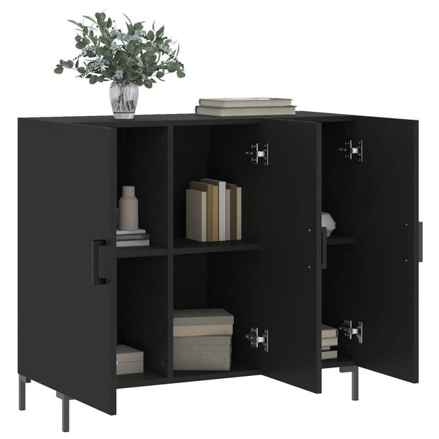 The Living Store Dressoir - Modern - Opbergkast - 90 x 34 x 80 cm - Zwart