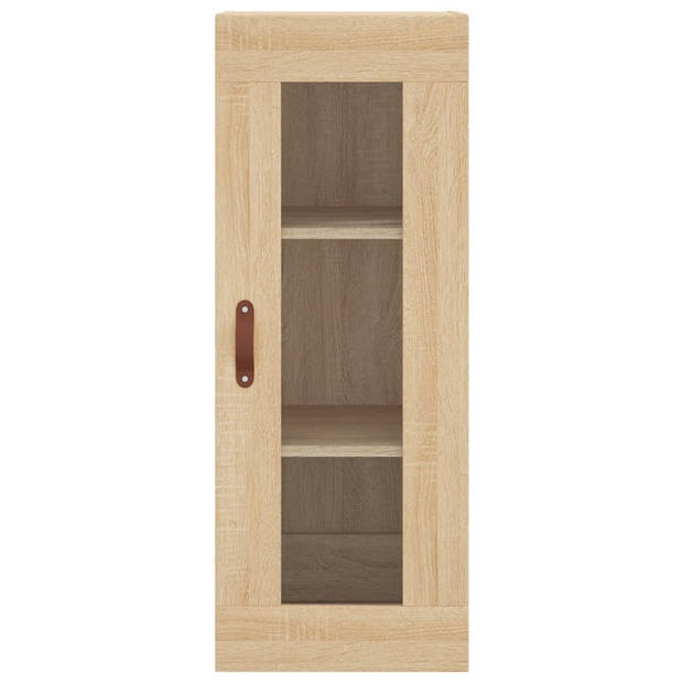 vidaXL Hoge kast 34,5x34x180 cm bewerkt hout sonoma eikenkleurig