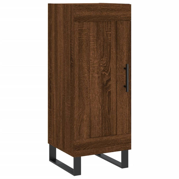 vidaXL Hoge kast 34,5x34x180 cm bewerkt hout bruin eikenkleur