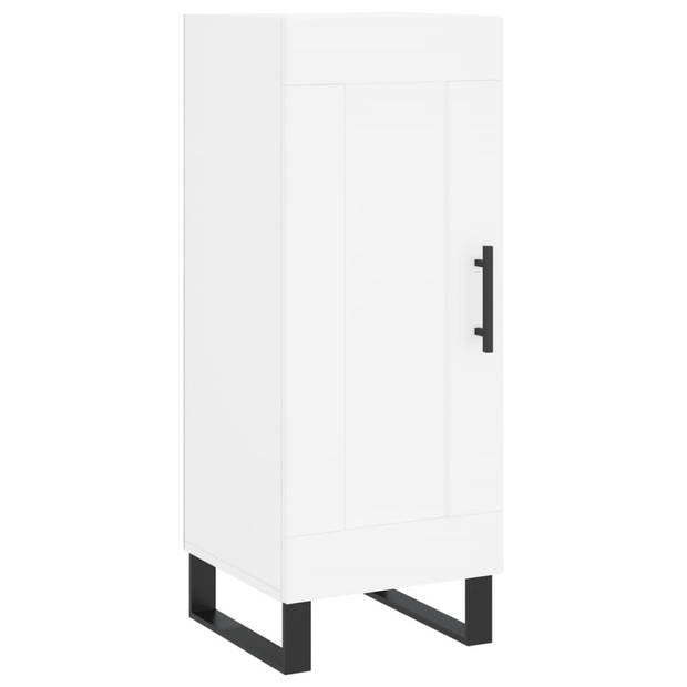 The Living Store Dressoir - Trendy - Kast - 34.5 x 34 x 90 cm - Wit - Met opbergruimte