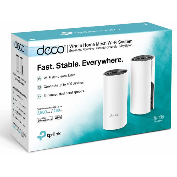 TP-Link AC1200 Whole Home Mesh Wifi-systeem Deco M4 (2-pack)