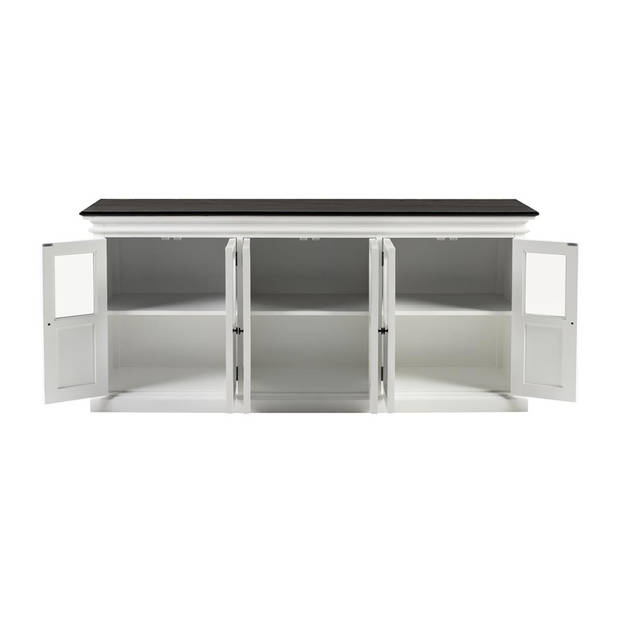 HalifaxContrast dressoir 6 deuren wit, zwart.