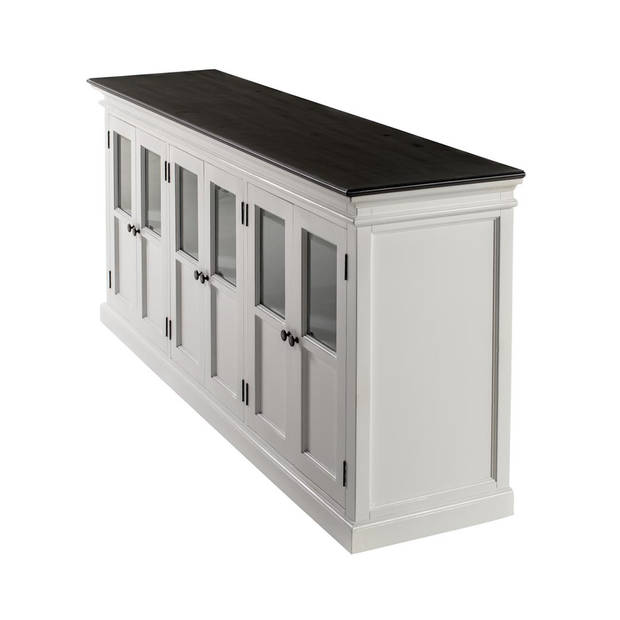 HalifaxContrast dressoir 6 deuren wit, zwart.