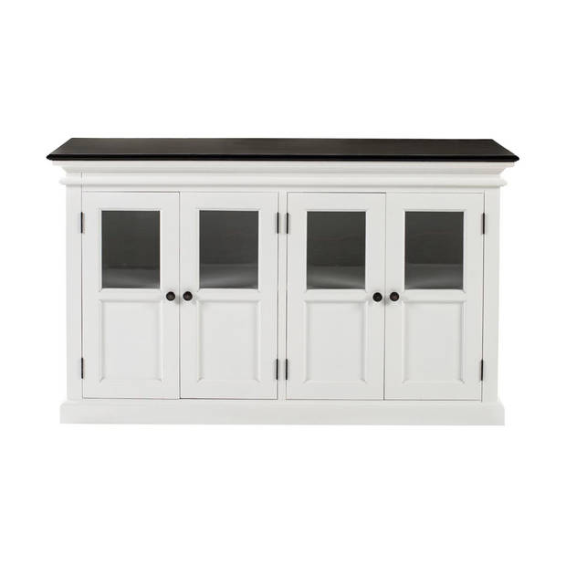 HalifaxContrast dressoir 4 deuren wit, zwart.