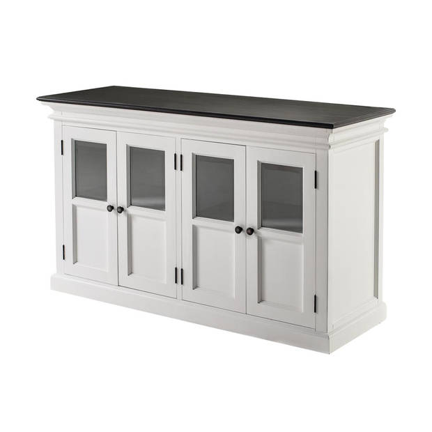 HalifaxContrast dressoir 4 deuren wit, zwart.