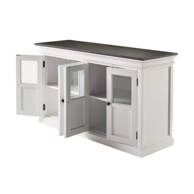 HalifaxContrast dressoir 4 deuren wit, zwart.