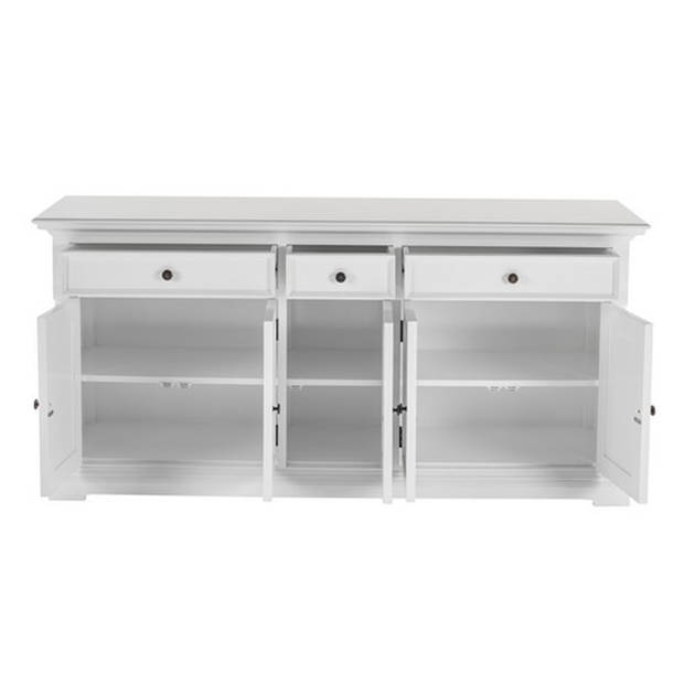 Provence dressoir 5 deuren, 2 groote 1 klein lade wit.