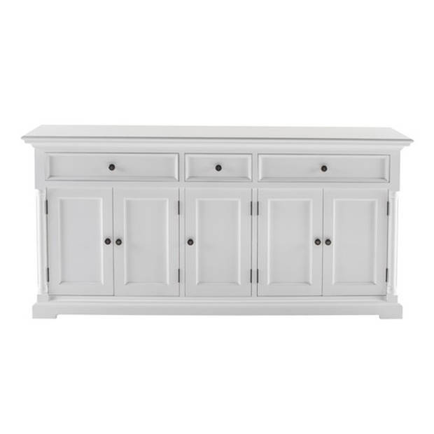 Provence dressoir 5 deuren, 2 groote 1 klein lade wit.