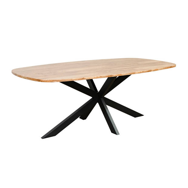 Eettafel Deens ovaal 210cm bruin Hero ovale eettafel